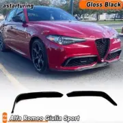 Gloss Black Front Bumper Fins Splitter Fit For Alfa Romeo Giulia Sport 2016-2021 (for: Alfa Romeo)