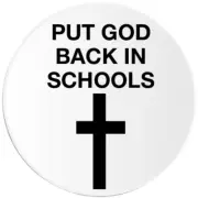 Put God Back In Schools Christian Cross - 100 Pack Circle Stickers 3 Inch