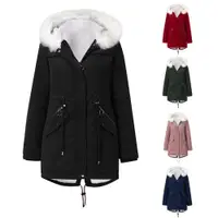 在飛比找ETMall東森購物網優惠-Ladies 4XL white fur collar pa