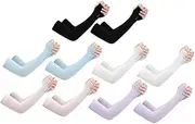 [NAMOARLY] 5 Pairs Sun Protector Sleeve UV Protection Arm Sleeves UV Protection Sleeve Cooling Arm Sleeve