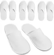 EXQUIMEUBLE 4pairs Reusable Non- Closed Toe Slippers for Hotel Spa Travel Comfortable Slippers for Men Women for Guests and Home Use