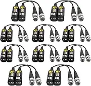 Douzime 10 Pairs 8MP/4K HD BNC Video Balun Transceiver for AHD/TVI/CVI/CVBS Cameras Transmit 720P/960P/1080P/3MP/5MP/8MP via UTP RJ45 Cable for CCTV Security Systems