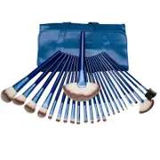 24 Pc High Quality Micro Fiber Brush Set Carry Case Blue