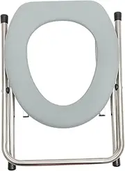 1Pc Foldable Toilet Stool Portable Potty Chair for Elderly Pregnant Lightweight Easy to Clean for Indoor Outdoor Use Convenient Storage Transport Collapsible