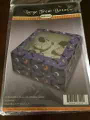 NEW Large Treat Bakery Boxes With Cellophane Window For Halloween 3 PCS