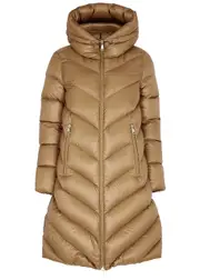 Moncler Cambales Quilted Shell Coat - Beige - 5 5