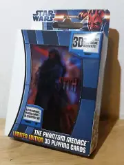 STAR WARS THE PHANTOM MENACE 3D LIMITED EDITION PLAYING CARDS NIP CARTAMUNDI