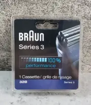 Genuine Braun 32B Electric SHAVER HEAD REPLACEMENT Cartridge Series 3 NEW Sealed