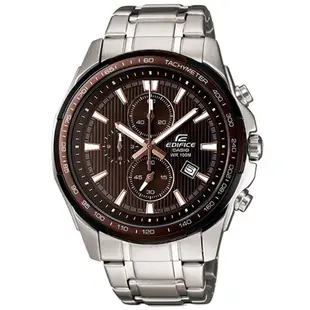 CASIO EDIFICE 極簡耀眼計時運動錶(咖啡)