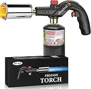 Propane Torch, Kitchen Cooking Torch with Igniter Searing Torch for Sous Vide Charcoal Lighter BBQ Grill Flame Thrower Campfire Starter (Propane Tank Not Included)