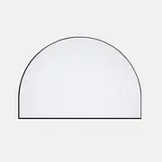 Future Glass Arch Framed Mirror - 800 x 1200mm - Black