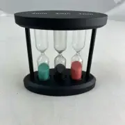 3 in 1 Multi-Timer Hourglass Sand Timer 2, 3, & 4 Minutes Games Clock Glass