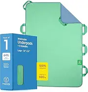 Improvia Transfer Board Bed Pad with Handles – Quick-Drying, 8-Handle Washable, Waterproof, Reusable Pad for Elderly, Bedridden, Transfer, Repositioning, Incontinence, & Mattress Protection, 34x52 in.
