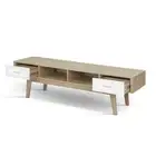 Artiss TV Cabinet Entertainment Unit Stand 180cm 2 Storage Drawer Oak White Gary