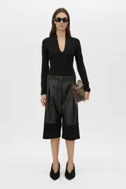 Ashlar Knit Bodysuit in Black - CAMILLA AND MARC® C&M