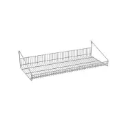 Metro GS1436K4 SmartWall Grid Shelf with Retaining Ledge, Metroseal Gray Epoxy,
