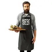 Wanna See My Ninja - Funny Novelty Kitchen Adult Apron