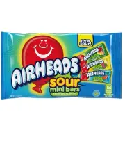 Airheads Candy Variety Bag, Individually Wrapped Fruit Sour Mini Bars, 12 oz