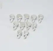 WHOLESALE 11PC 925 SOLID STERLING SILVER RAINBOW MOONSTONE RING LOT E090