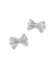 Bloomingdale's Fine Collection Diamond Pave Bow Stud Earrings in 14K White Gold, 2.00 ct. t. w.