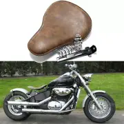 Brown Motorcycle Solo Seat w/Spring 3" For Yamaha Virago V Star Bobber Chopper