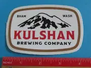BEER Collectible STICKER ~ KULSHAN Brewing Co ~ Bellingham, WASHINGTON Mountains