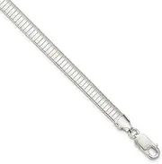 [JewelryWeb] 925 Sterling Silver Solid Polished Open back 6mm Cubetto Bracelet Lobster Claw Jewelry Gifts for Women - Length Options: 18 20