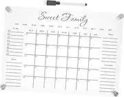 1 Set Acrylic Message Board Acrylic Memo Board Erasable Acrylic Calendar Deadline Task Calendar Desk Calendars Desktop Acrylic Board Multifunction Wall Sticker Student