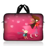 17.3" 17.4" Neoprene Laptop Notebook Sleeve Bag Case Pouch w Handle 16" 17" Pink