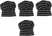 [DEARMAMY] Chef Work Pleated Cap Woven Basket Sports Key Chain Woman Hat Men and Women Hat Headband Hat Adjustable Hat White Hat Role-Playing Headband Ring Trash Can Baker Hat Cook Hat Cotton