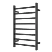 Blushtaps Premium Matte Black Towel Rack 8 Bars Square Design Au 1000X620mm Wide Towel Racks