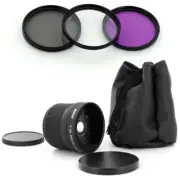 58mm Wide Fish Eye 0.18x lens,UV-CPL-FLD Filter for Canon EF 50mm f/1.8 II DSLR