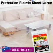 Drop Sheet Clear Plastic Reusable Strong Durable 6m x 4m Handy Hardware®