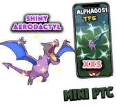 Pokemon Shiny Aerodactyl XXS Mini P T C 60k