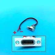 Type-C Female panel Connector Pigtail 2-pin Power Supply Port 22AWG Copper Cable