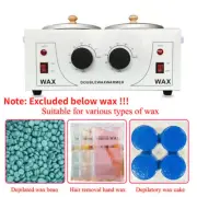 220V Double Pot Hair Removal Beauty Electric Wax Warmer Heater Melter Machine