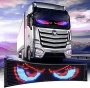 Devil Eyes Light for Cars, 69.4''x7.6'' Super Large Flexible LED Display, USB Programmable Dynamic Big Eye Lights for Windshield, Bluetooth APP Control, Ideal for Commercial Trucks and Large Vehicles