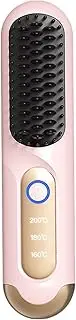 Portable Hair Straightener Brush | Lightweight Hair Straightener Brush,Portable Cordless Hair Straightener Brush for Travel and Home, with Temperature Display