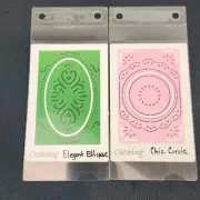 CUTTLEBUG Embossing Plus Elegant Ellipse & Chic Circle 2 PC Many Design Options