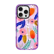 iPhone 16 Pro Impact Case MagSafe Compatible Floral Pattern Clear