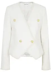 Rebecca Vallance Clarisse Bouclé Cotton-blend Jacket - Ivory - 10 (UK10 / S) 10 (UK10 / S)
