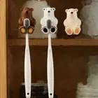 Suction Cup Toothbrush Holder Cartoon Bear Mask Hook Suction Cup Hook