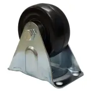 3" Rigid Caster Rubber Wheel Plate 4" x 3" Maneuvering Cargo Quick Easy