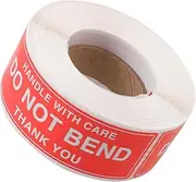 HOODANCOS 1 Roll Do Not Bend Warning Stickers for Shipping Self Adhesive Fragile Labels Strong Stickiness Packing Stickers for Boxes Cardboard and More