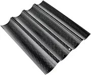 HEALEEP 4-Slot French Bread Baking Pan Baking Mold Nonstick Loaf Tin Easy to Clean