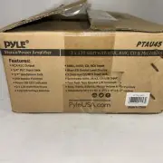 Pyle PTAU45 Mini 2x120 Watt Stereo Power Amplifier with USB-CD-AUX Inputs