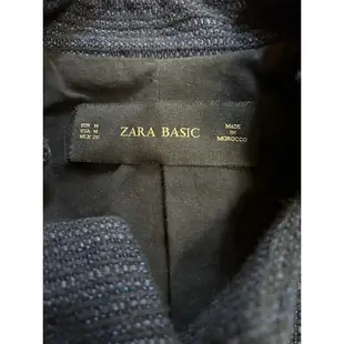 二手 ZARA BASIC 女生 軍裝/厚重 保暖 長版 立領 外套