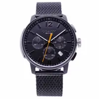 在飛比找松果購物優惠-COACH 美國頂尖精品簡約時尚三眼計時米蘭腕錶-黑-146