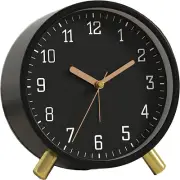 SHISEDECO Alarm Clock with Backlight, 4.5 Inches Bedside Analog Non-Ticking Sile