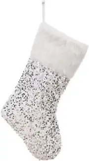 Bottone Sequin Christmas Stockings Hanging Bags 18" for Sparkle Xmas Stocking Gi